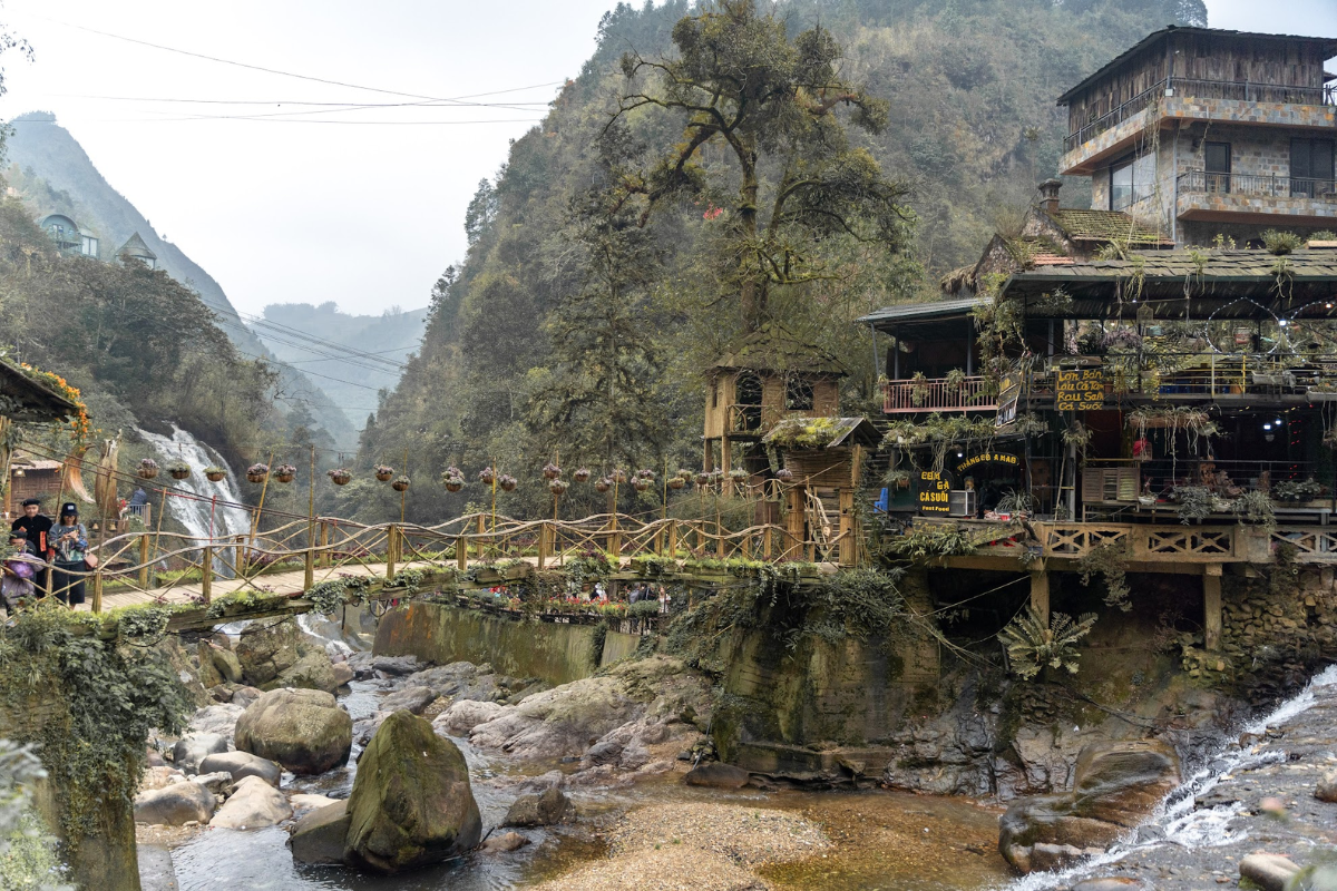 Traditional ethnic village in Sapa